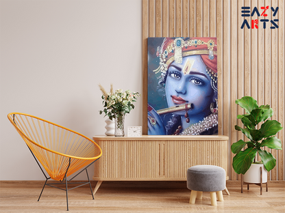 Divine Melody: Krishna with Flute Paint by Numbers Kit