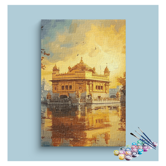 Golden Reflections: Golden Temple Paint by Numbers Kit
