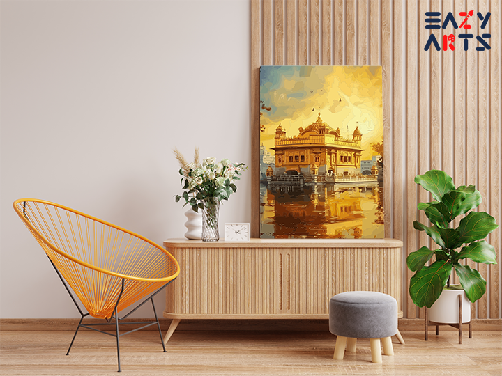 Golden Reflections: Golden Temple Paint by Numbers Kit