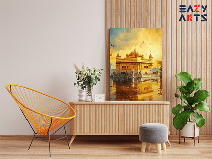 Golden Reflections: Golden Temple Paint by Numbers Kit