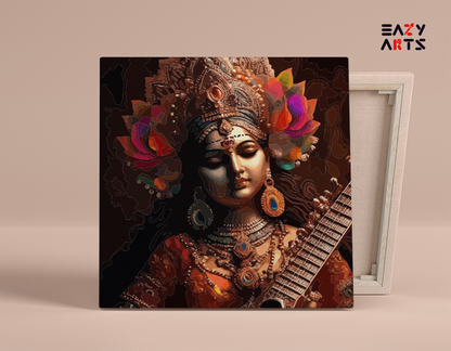Divine Harmony: Goddess Saraswati Paint by Numbers Kit