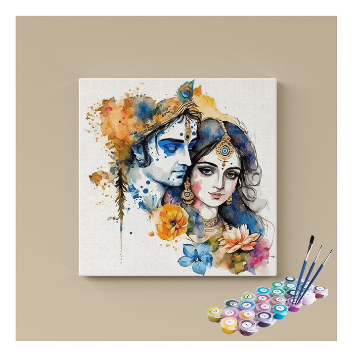 Eternal Love: Radha Krishna Paint by Numbers Kit