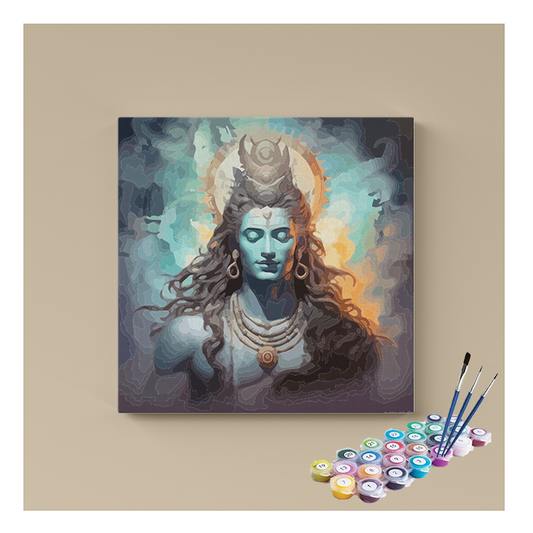 Divine Tranquility: Lord Shiva Paint by Numbers Kit