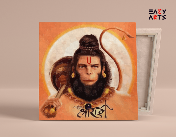 Valor and Devotion: Lord Hanuman Paint by Numbers Kit