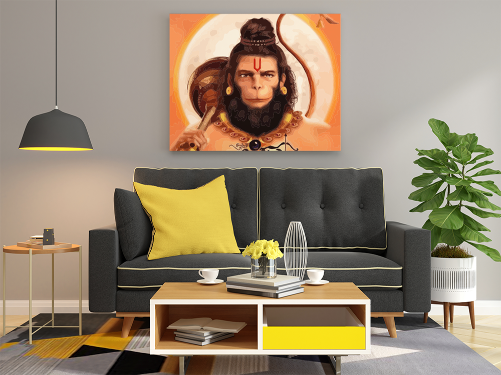 Valor and Devotion: Lord Hanuman Paint by Numbers Kit