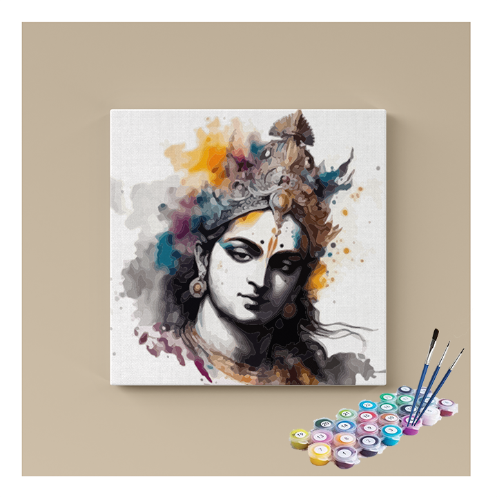 Krishna Monochrome Paint by Numbers Kit