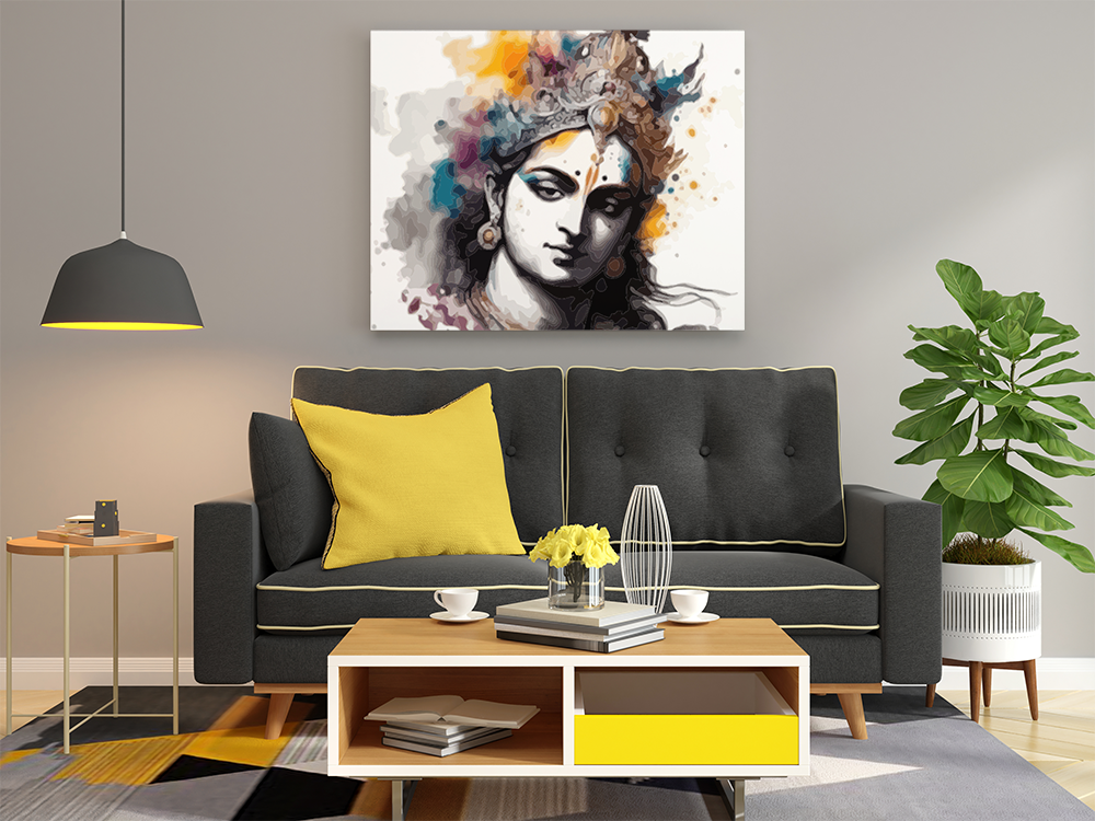 Krishna Monochrome Paint by Numbers Kit