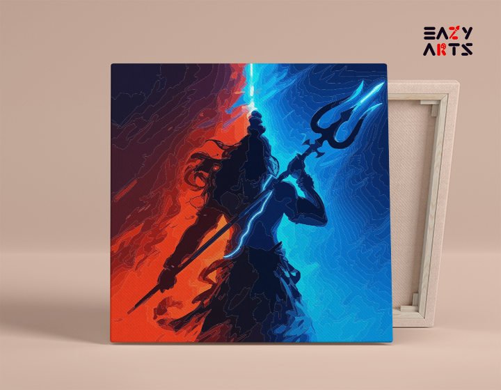 Mahadev's Cosmic Trident Paint by Numbers Kit