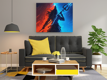 Mahadev's Cosmic Trident Paint by Numbers Kit