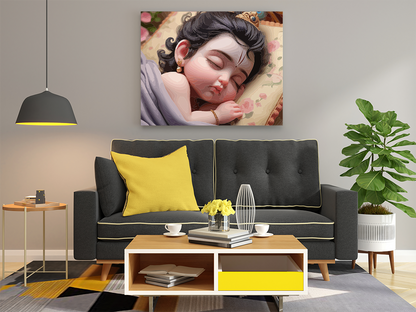 Sleeping Baby Krishna Paint by Numbers Kit