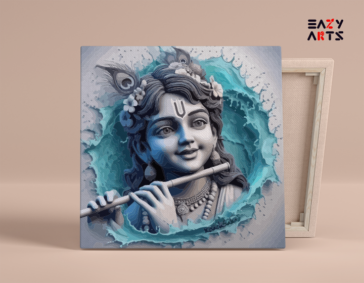 Divine Krishna Flute Masterpiece Paint by Numbers Kit