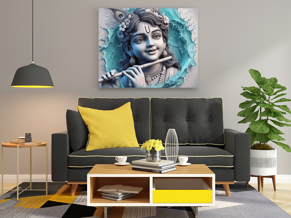 Divine Krishna Flute Masterpiece Paint by Numbers Kit
