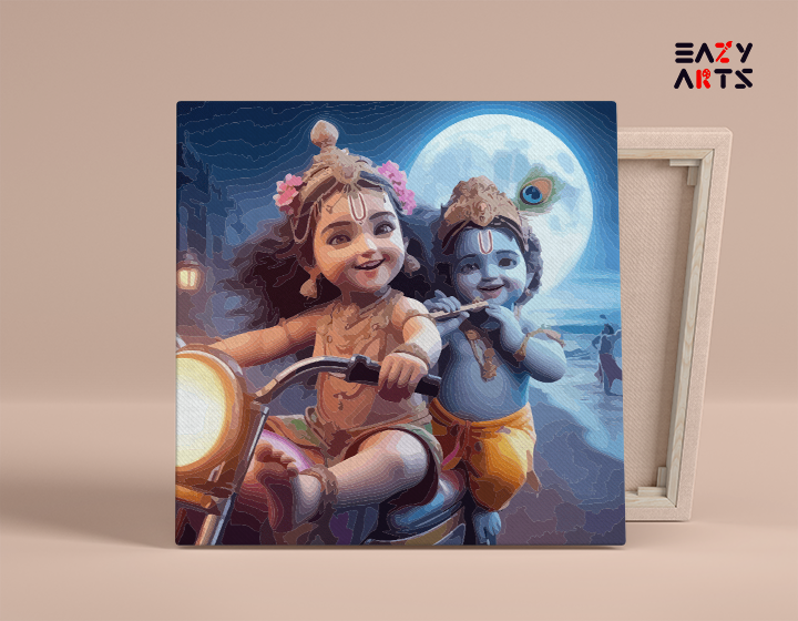 Balaram and Krishna: Joyful Adventure Paint by Numbers Kit