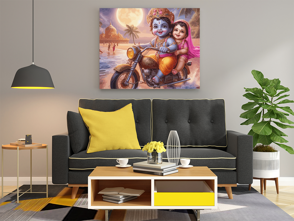 Bal Krishna and Radha's Joyride Paint by Numbers Kit