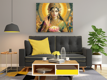 Divine Grace: Goddess Lakshmi in Radiant Splendor Paint by Numbers Kit