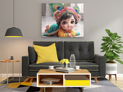 Adorable Baby Krishna: Divine Innocence Paint by Numbers Kit
