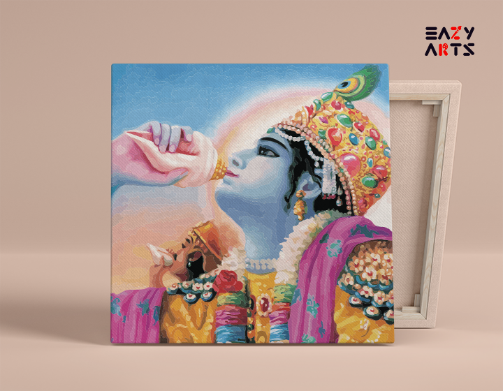 Victory Call: Lord Krishna with Shankh Paint by Numbers Kit