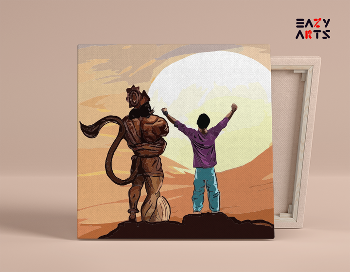 Triumph with Hanuman: Victory and Devotion Paint by Numbers Kit