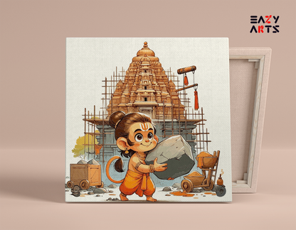 Little Hanuman Builds: Temple of Devotion Paint by Numbers Kit