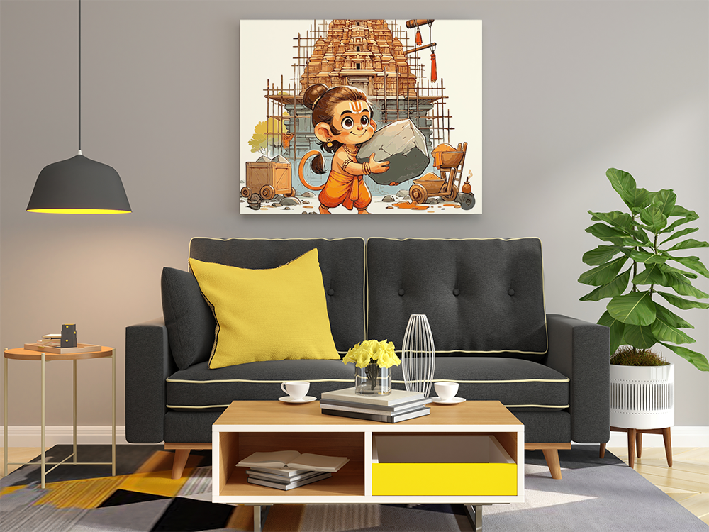 Little Hanuman Builds: Temple of Devotion Paint by Numbers Kit