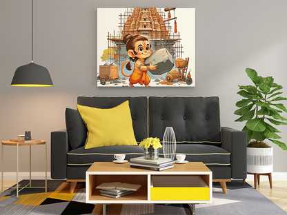 Little Hanuman Builds: Temple of Devotion Paint by Numbers Kit