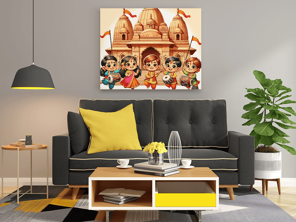 Ram Temple Celebrations: Joyous Devotion Paint by Numbers Kit
