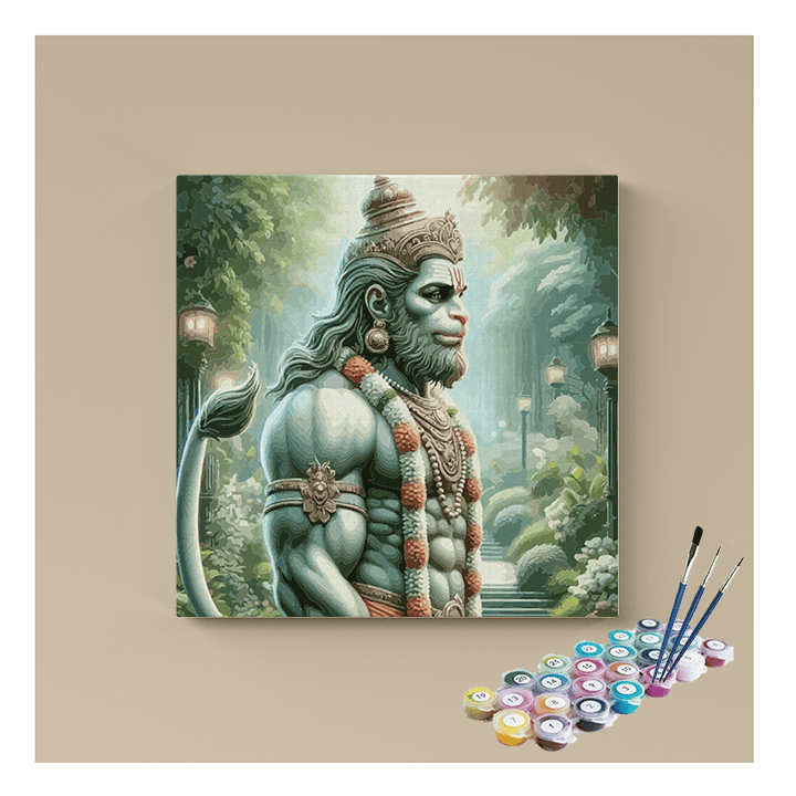 Divine Strength: Lord Hanuman Paint by Numbers Kit