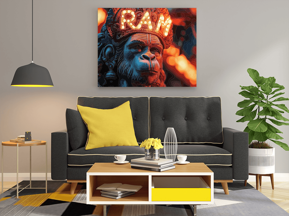 Eternal Devotion: Lord Hanuman with 'Ram' Paint by Numbers Kit