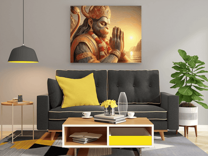 Serenity of Devotion: Hanuman in Prayers Paint by Numbers Kit