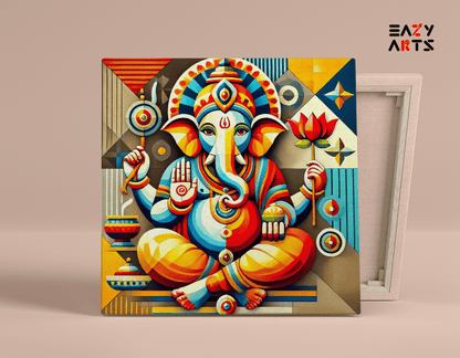 Modern Geometric Lord Ganesha Paint by Numbers Kit