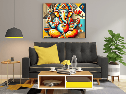 Modern Geometric Lord Ganesha Paint by Numbers Kit