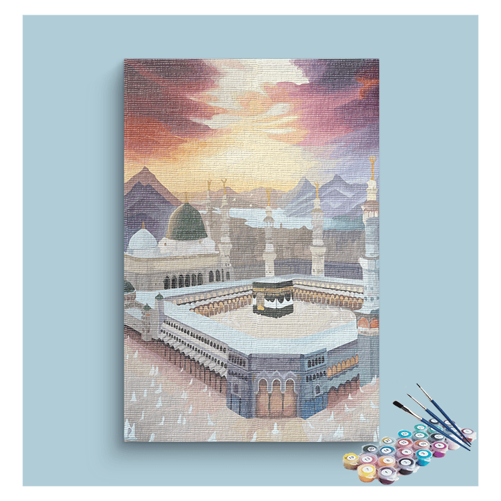 Sacred Journey: The Kaaba at Mecca Paint by Numbers Kit