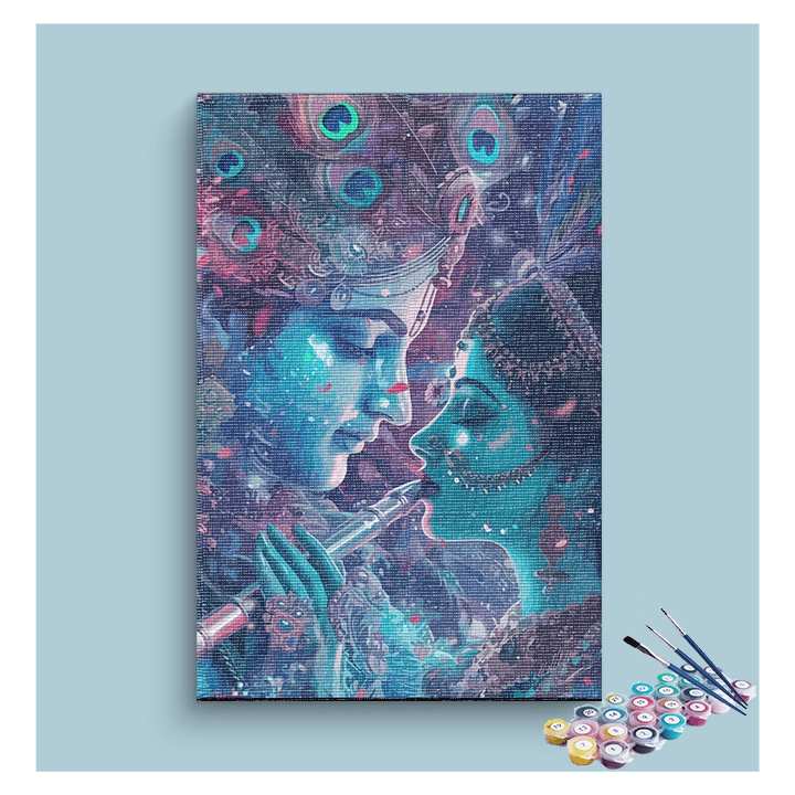 Eternal Bond: Krishna and Radha Paint by Numbers Kit