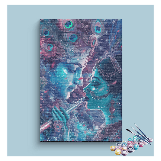 Eternal Bond: Krishna and Radha Paint by Numbers Kit