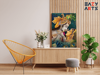 Divine Harmony: Krishna and Radha's Enchantment Paint by Numbers Kit