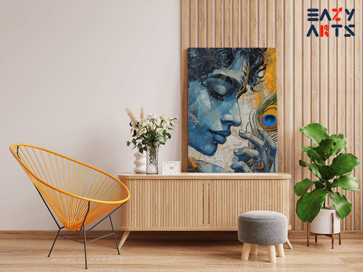 Serene Contemplation: Krishna's Divine Presence Paint by Numbers Kit