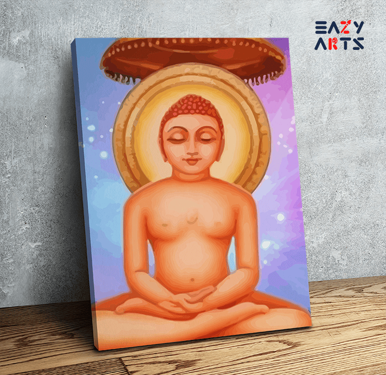 Enlightened Serenity: Jain Tirthankara in Meditation Paint by Numbers Kit