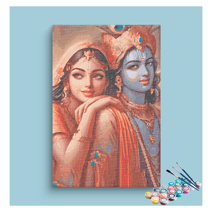 Radha Krishna Divine Love Paint by Numbers Kit