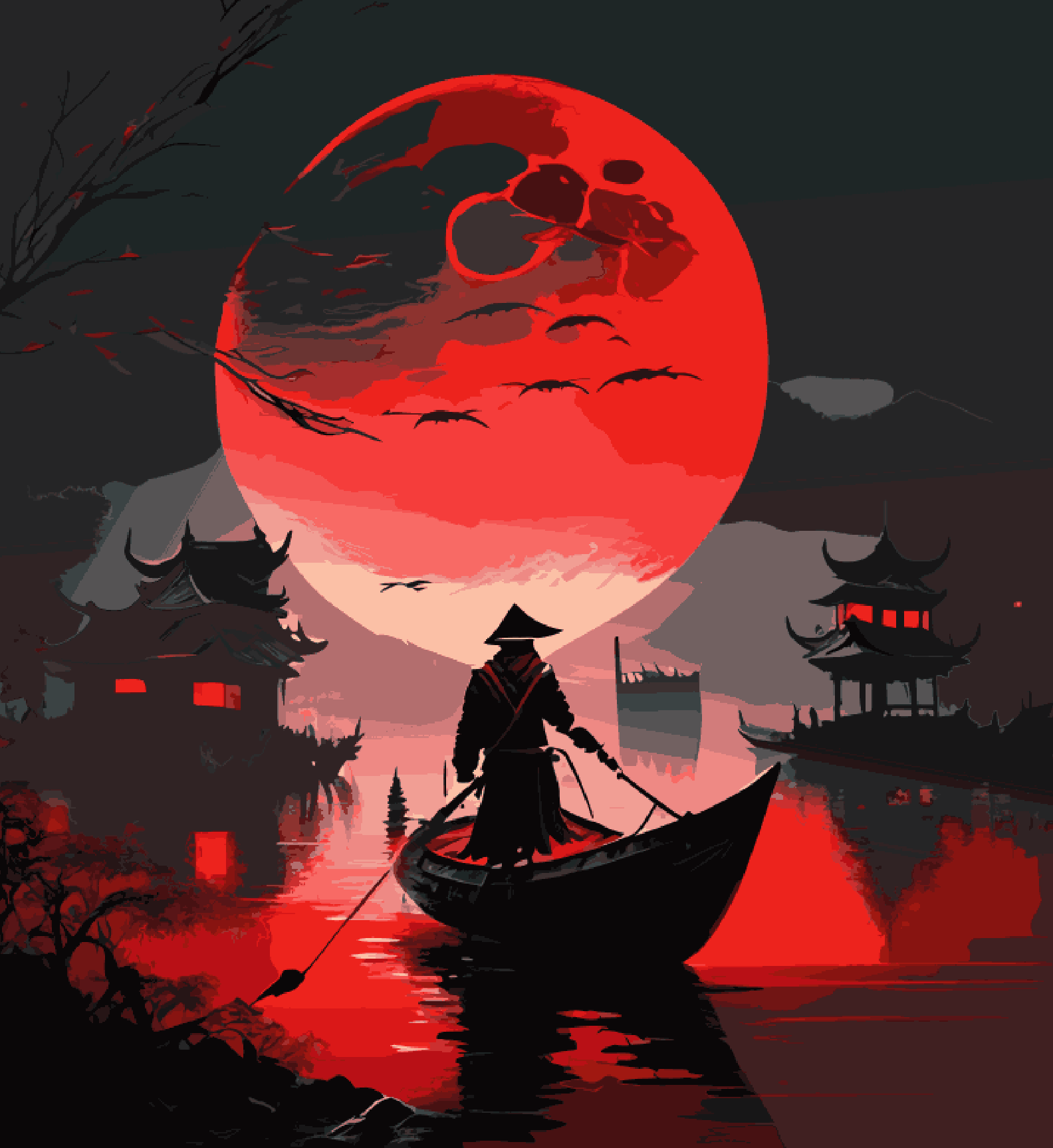 Red Moon Dark Night