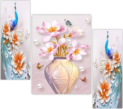 Set Of 3 Digital Wall Painting