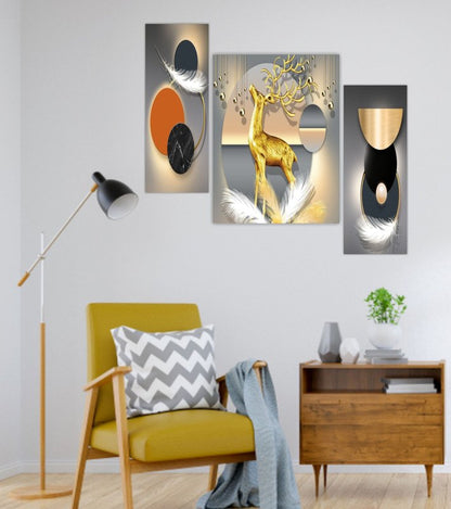 Set Of 3 Digital Wall Painting