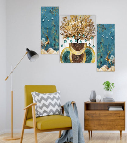 Set Of 3 Digital Wall Painting