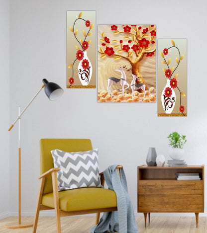 Set Of 3 Digital Wall Painting