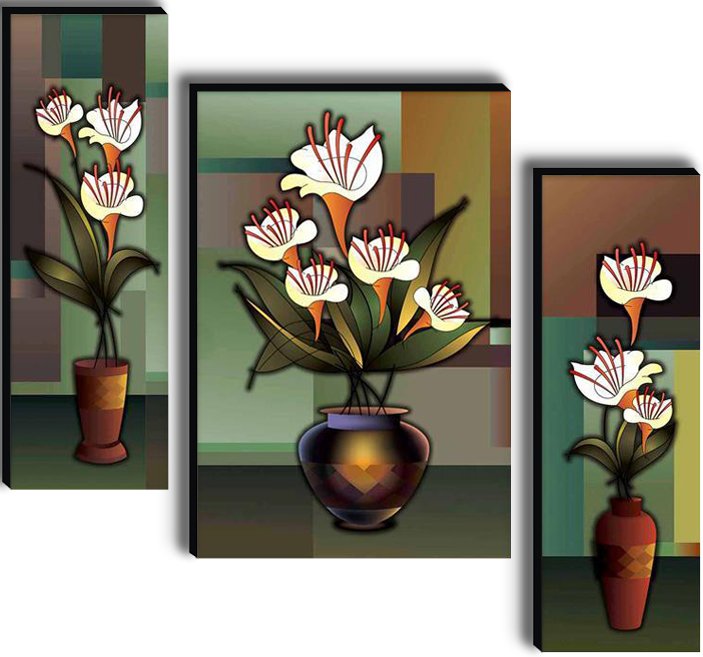 Set Of 3 Digital Wall Painting