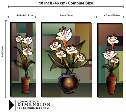 Set Of 3 Digital Wall Painting