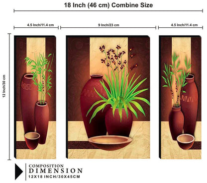 Set Of 3 Digital Wall Painting