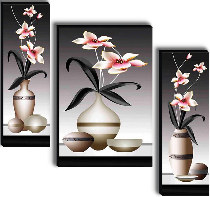 Set Of 3 Digital Wall Painting