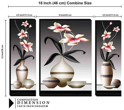 Set Of 3 Digital Wall Painting