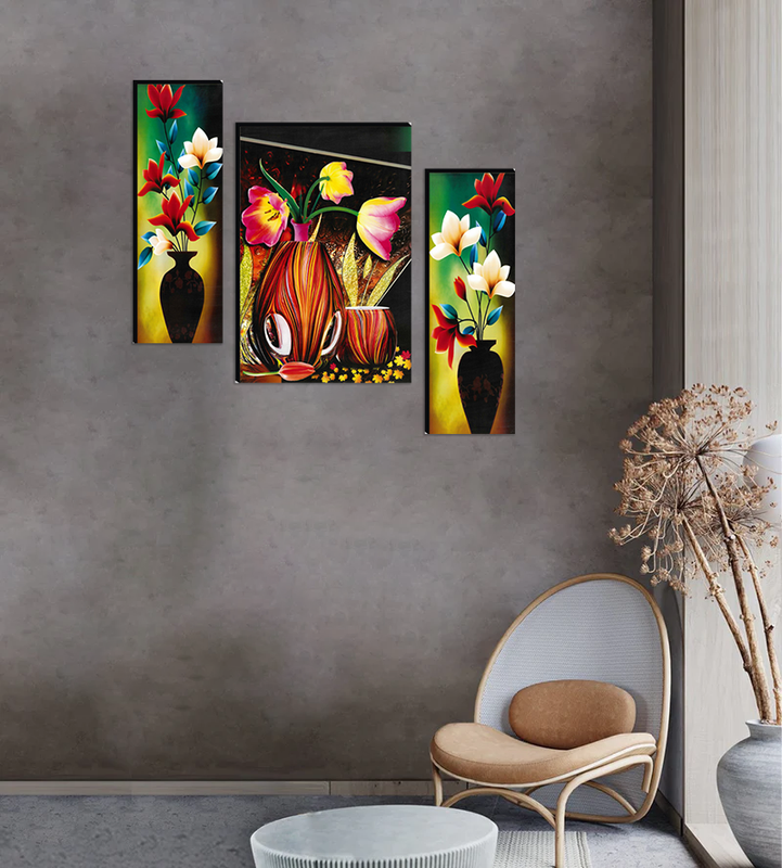 Set Of 3 Digital Wall Painting