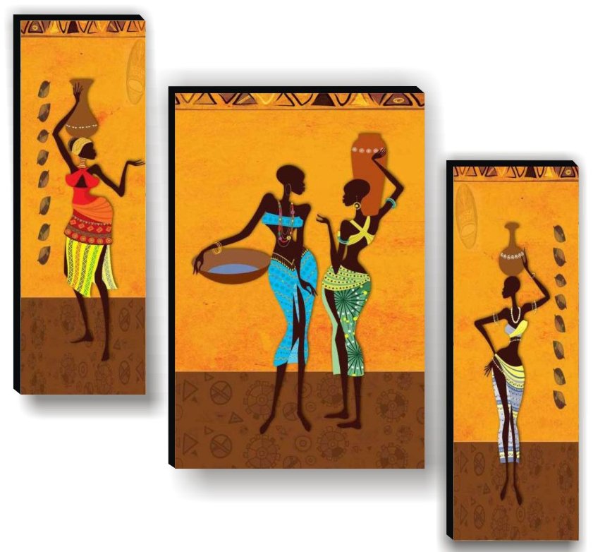 Set Of 3 Digital Wall Painting